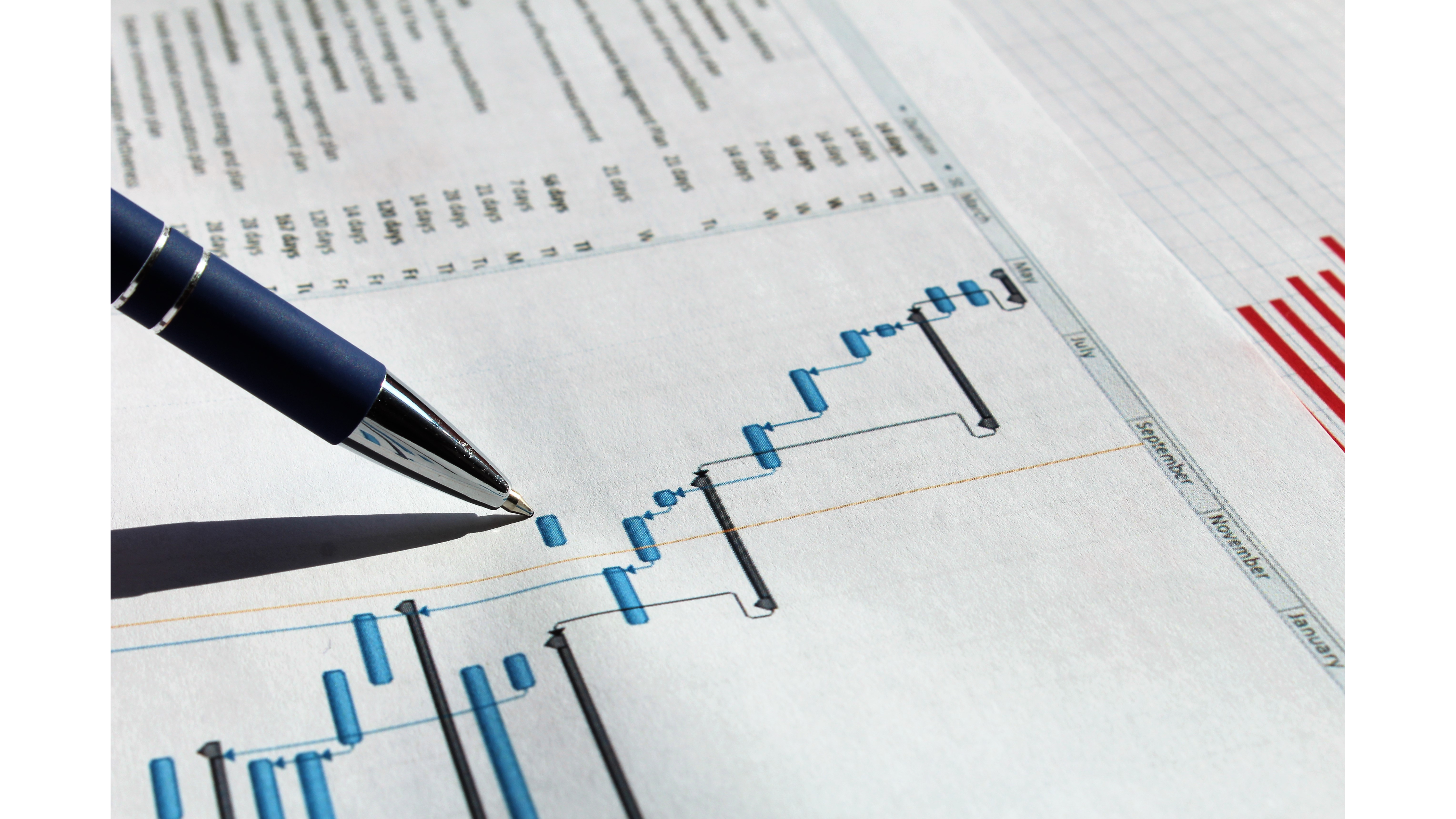 Relatório e gráfico utilizados em consultoria empresarial